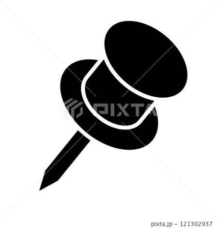 画鋲のシルエット 121302937