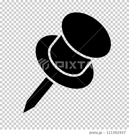 画鋲のシルエット 121302937