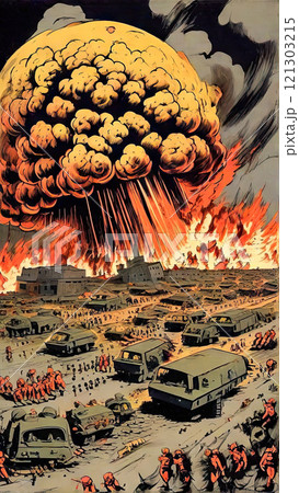 Nuclear War Horror Concept. The end of the world. Apocalypse. 121303215