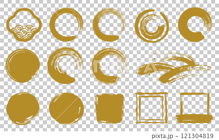 Gold brush frame/brush texture 121304819