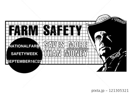Farm Safety banner Title vector design illustration Farm Safety banner Title vector design illustration 121305321