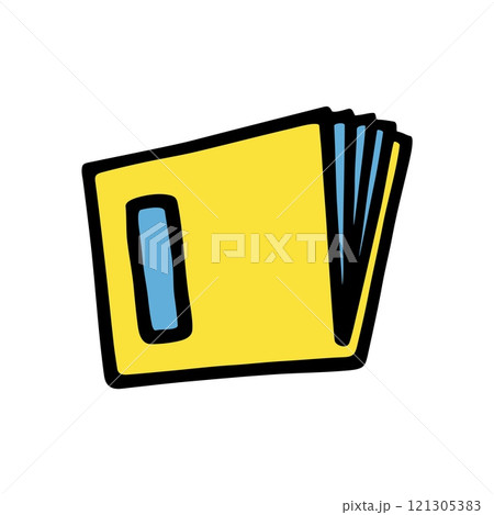 Doodle book or notebook icon, handdrawn with thin line Doodle book or notebook icon, handdrawn with thin line 121305383