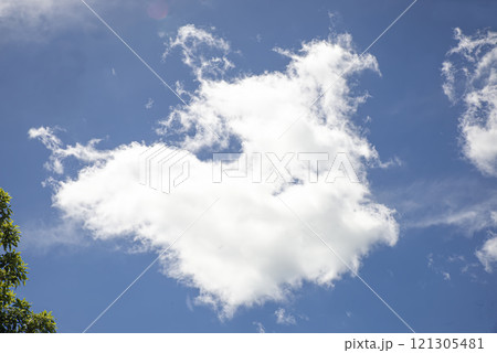 Form White cloud in the blue sky 121305481