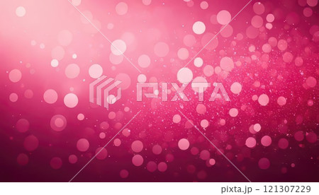 《AI画像》ピンクのグラデーションのキラキラ背景 121307229