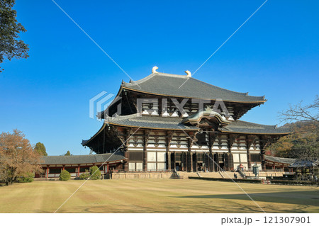 奈良　国宝華厳宗大本山東大寺大仏殿（金堂）　 121307901