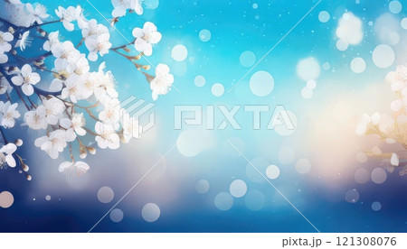 《AI画像》桜の花びらが舞う春の風景 《AI画像》桜の花びらが舞う春の風景 121308076