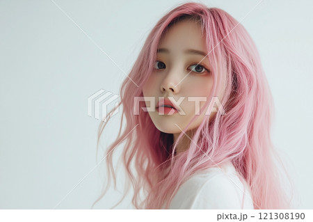ピンクの髪の女性 ピンクの髪の女性 121308190