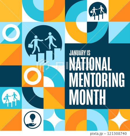January is National Mentoring Month. Holiday concept. Template for background, banner, card, poster 121308740