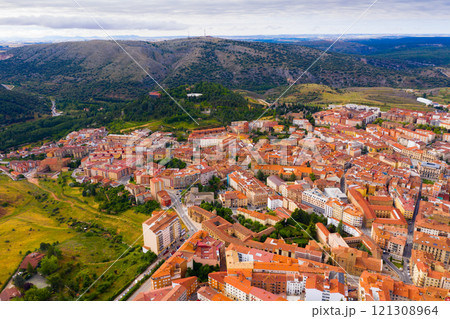 Aerial view on the city Soria. Spain 121308964