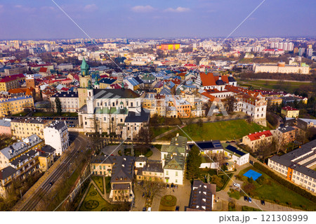 Aerial view on the city Lublin. Poland Aerial view on the city Lublin. Poland 121308999