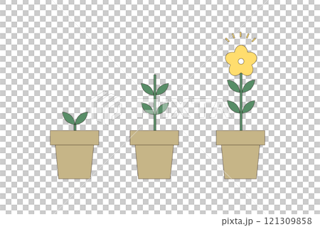 Simple illustration of a growing plant 121309858
