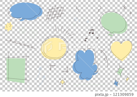 簡單插畫素材集 121309859