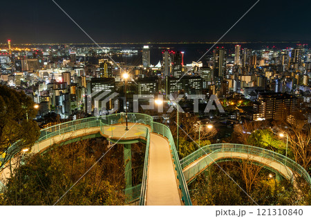 兵庫県神戸市 ビーナスブリッジと港町神戸の夜景 兵庫県神戸市 ビーナスブリッジと港町神戸の夜景 121310840
