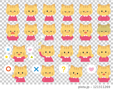 動物アイコン_猫の女の子 121311269