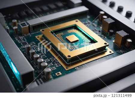 microchip close up electronic background 121311499