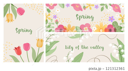春の花のテンプレートセット_4 春の花のテンプレートセット_4 121312361
