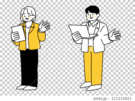 商人做示範的插圖集 121313021