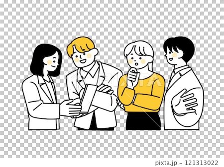 四位商人交談的團隊 121313022