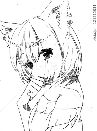 猫耳のピアスの少女 121313031