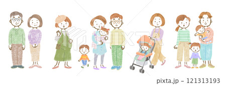 老若男女の全身人物セット 121313193