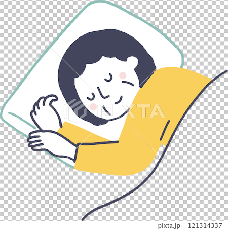 眠っているシニア女性 121314337