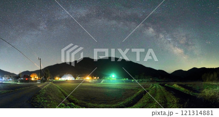 南会津郡下郷町 大内宿の天の川 南会津郡下郷町 大内宿の天の川 121314881