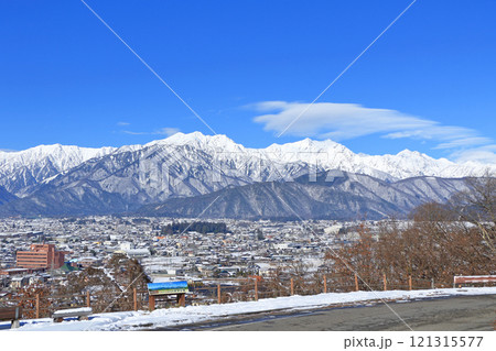 信濃大町　冬の山岳展望 121315577