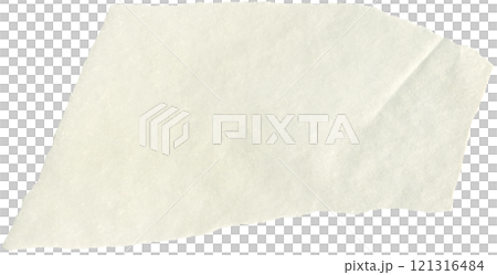 Crumpled tracing paper with torn edges. Rice washi paper for DIY projects, scrapbooking and collage. 121316484