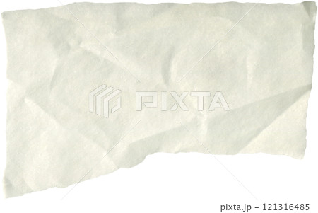 Crumpled rice paper with torn edges. Washi paper For DIY projects, scrapbooking and collage. 121316485