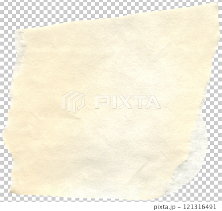 Crumpled rice paper with torn edges. Washi paper For DIY projects, scrapbooking and collage. 121316491