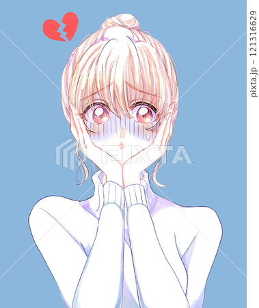 失恋した女性　青ざめる　冬 121316629