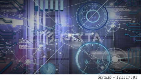 Image of data processing over computer servers 121317393