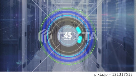 Image of digital data processing over computer servers 121317515