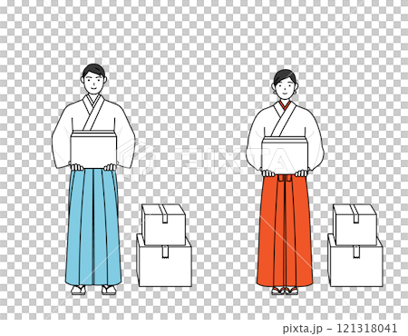 神官與巫女抬著紙箱 121318041