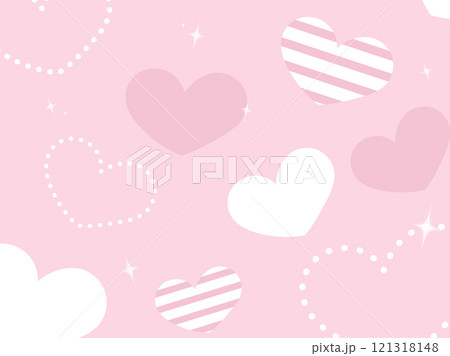 バレンタインで使えるシンプルなハートの背景 121318148