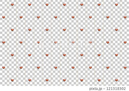 A pattern background of small hearts arranged between vertical round dot lines with narrow intervals on a wood grain pattern A pattern background of small hearts arranged between vertical round dot lines with narrow intervals on a wood grain pattern 121318302