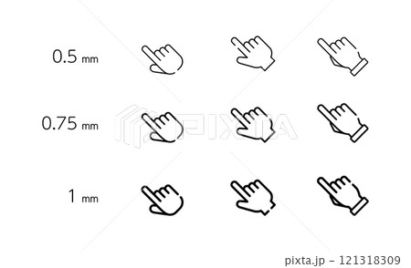 手　指　ポインタ　カーソル 121318309