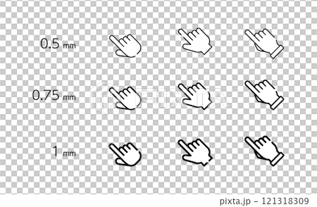 手　指　ポインタ　カーソル 121318309