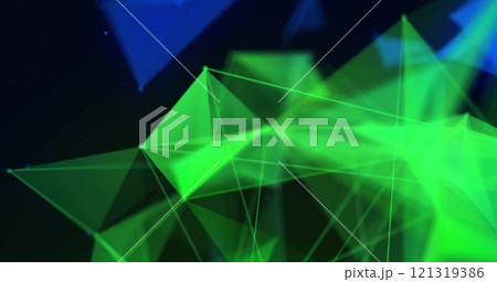 Image of blue and green shapes on black background Image of blue and green shapes on black background 121319386