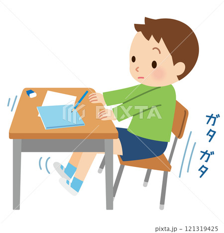 多動性 集中できずイスをガタガタさせる子ども 発達障害 多動性 集中できずイスをガタガタさせる子ども 発達障害 121319425
