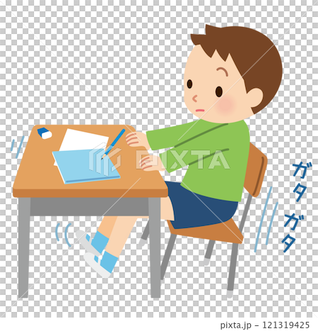 多動性 集中できずイスをガタガタさせる子ども 発達障害 多動性 集中できずイスをガタガタさせる子ども 発達障害 121319425