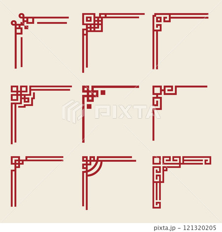 Chinese decorative corner frame collection 121320205