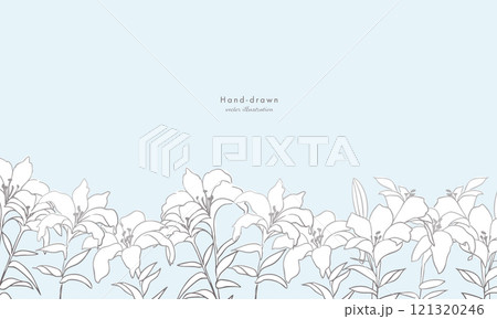 線画の草木イラスト。草木と花のベクター線画シンプルテンプレート。 線画の草木イラスト。草木と花のベクター線画シンプルテンプレート。 121320246