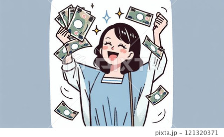 お金パタパタ女子 121320371