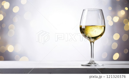 《AI画像》グラスに注がれたシャンパン 121320376