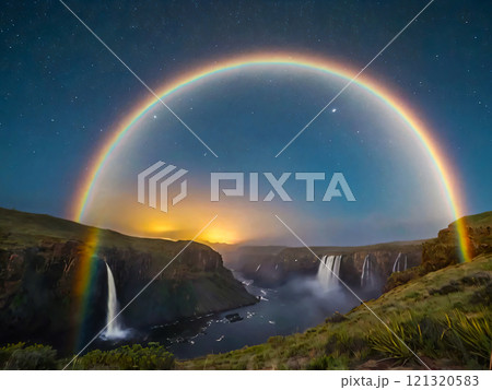 earth globe on the green grass 121320583