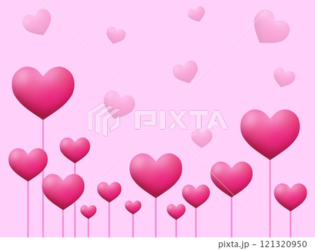 ハートの背景　A-2 121320950