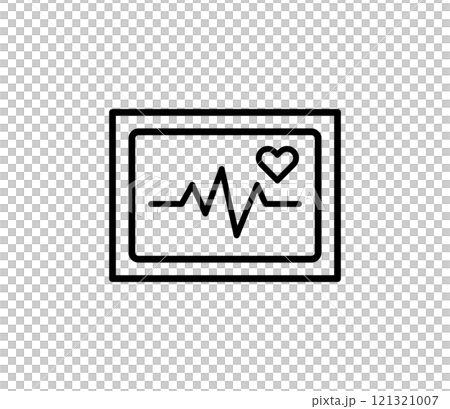 Simple electrocardiogram icon illustration vector 121321007