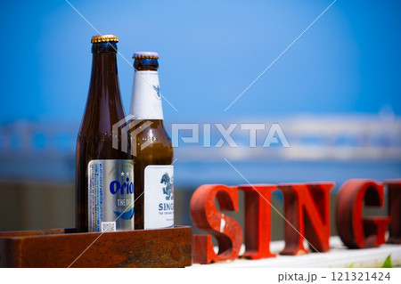 沖縄・ウミカジテラスのオリオンビール 沖縄・ウミカジテラスのオリオンビール 121321424