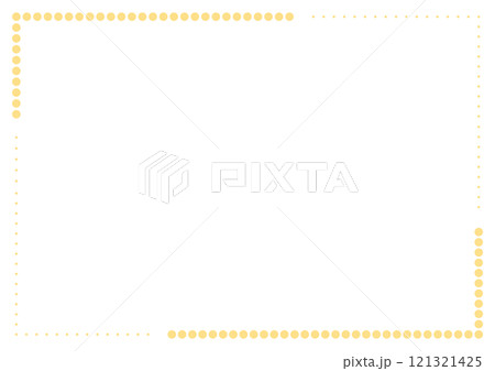 黄色の点線ラインの四角いフレーム 121321425
